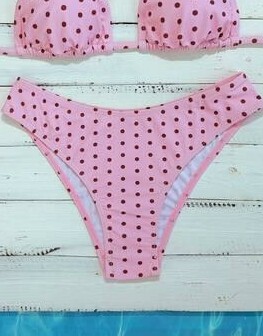 SHEIN RÓŻOWY DÓŁ OD BIKINI WZÓR S09__M
