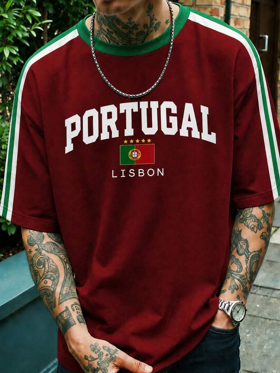 FRACTYR BORDOWY T-SHIRT NADRUK S06__XS