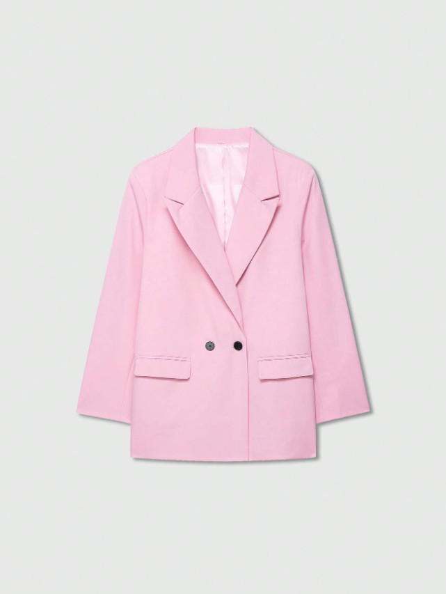 SHEIN RÓŻOWA MARYNARA GUZIKI S06__XS