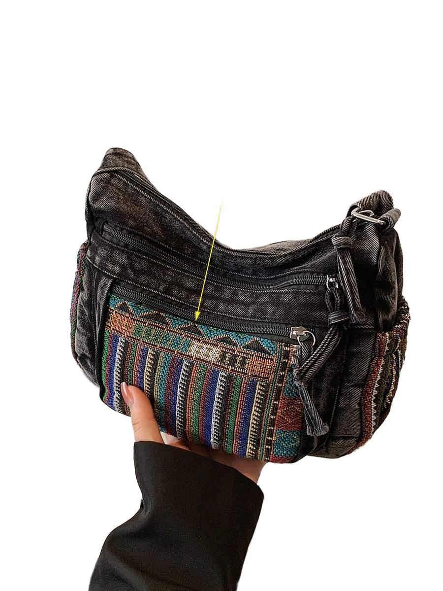 SHEIN TOREBKA JEANS ZDOBIENIE WZÓR S07__18X28CM