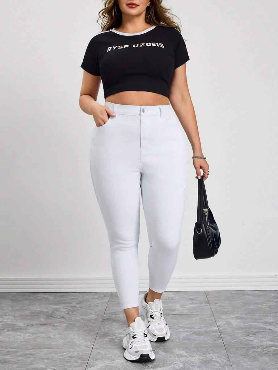 SHEIN BIAŁE SPODNIE JEANS S06__56
