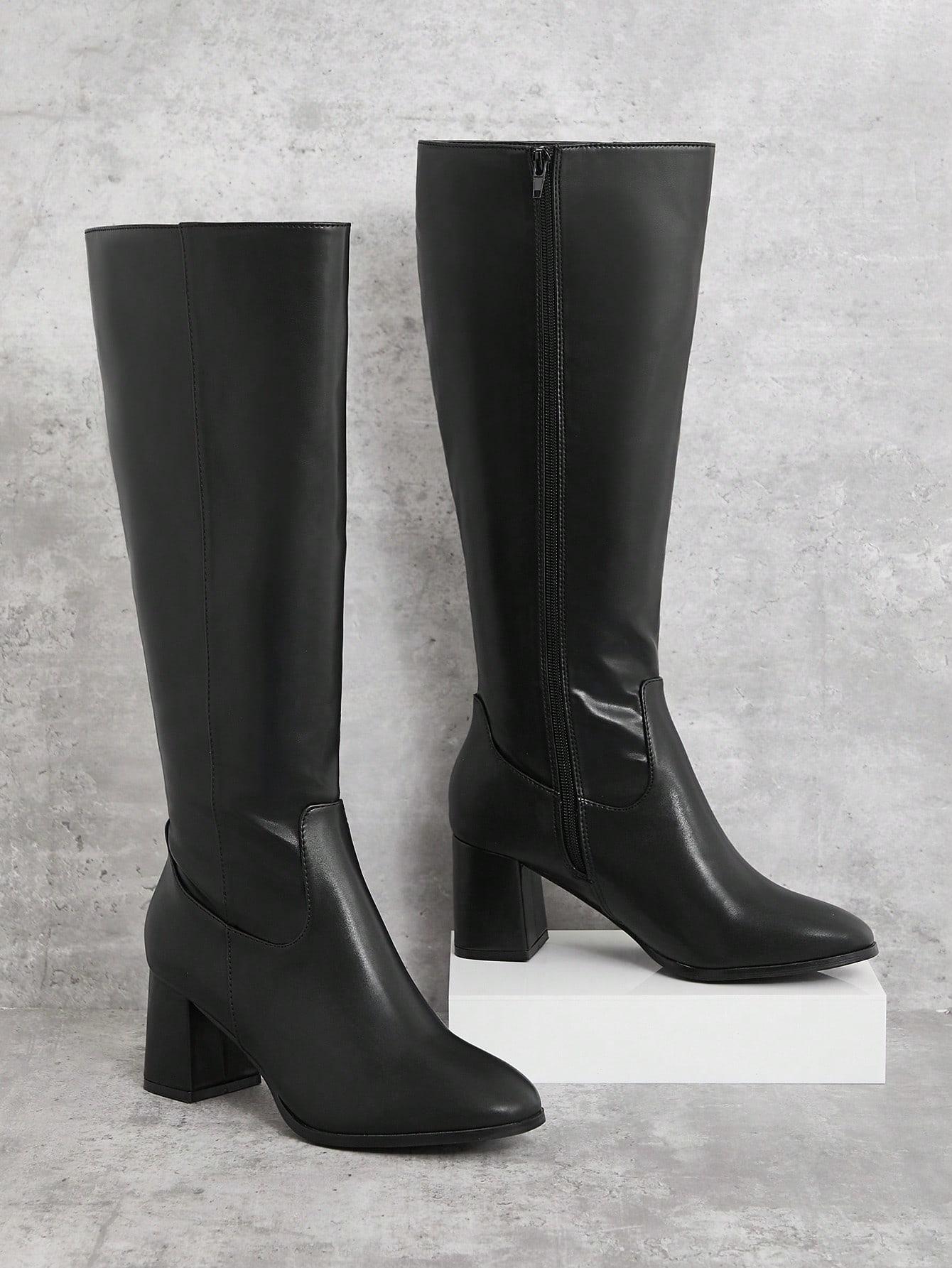 SHEIN CZARNE KOZAKI SKÓRA EKOLOGICZNA W01__38,5