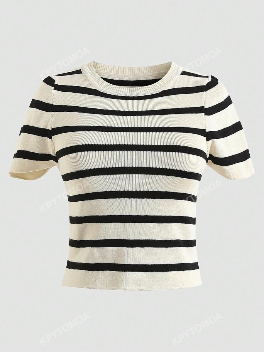 SHEIN BIAŁY TOP PASKI S06__L