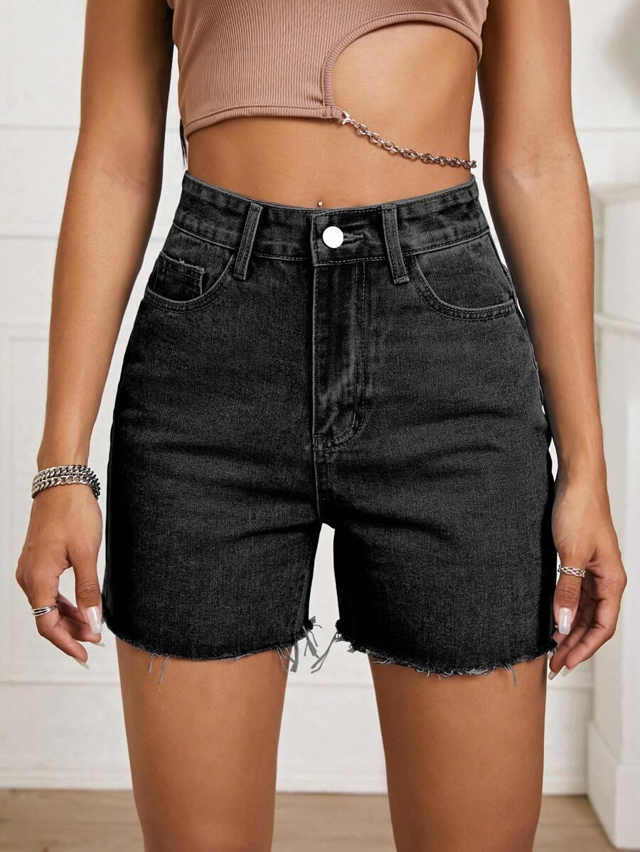 SHEIN SZARE JEANSOWE SPODENKI S06__S
