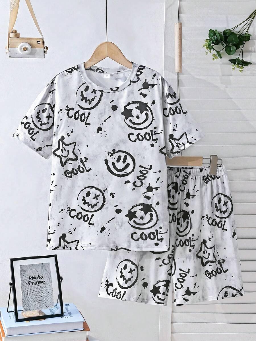 SHEIN KOMPLET T-SHIRT SPODENKI S06__146/152