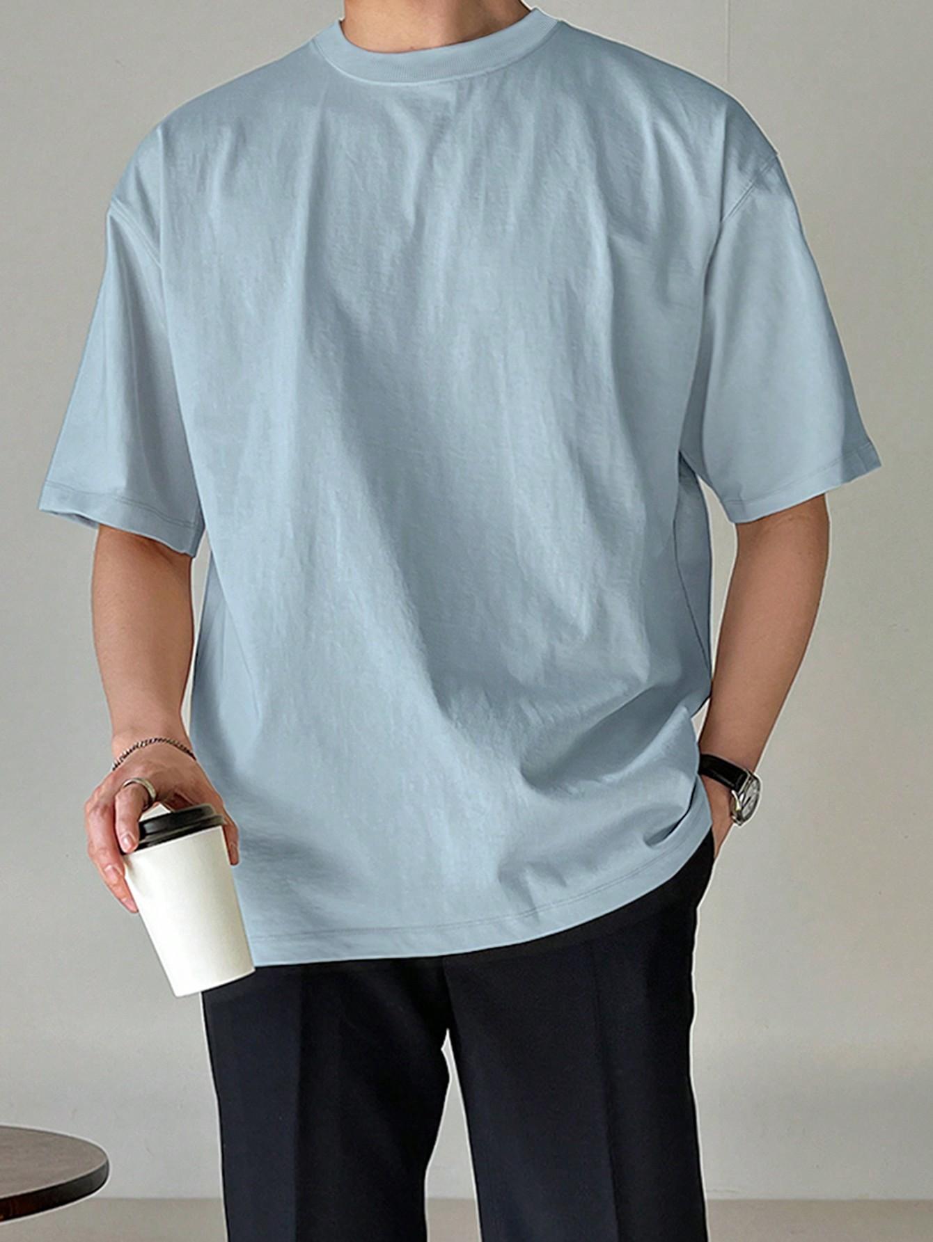 DAZY NIEBIESKI T-SHIRT BASIC S06__L