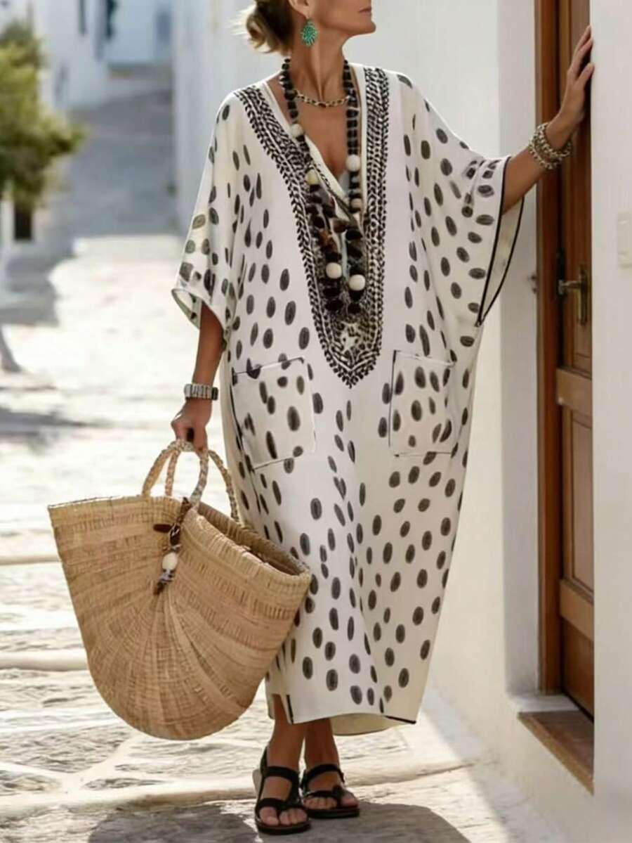 SHEIN BIAŁA MAXI SUKIENKA S06__S