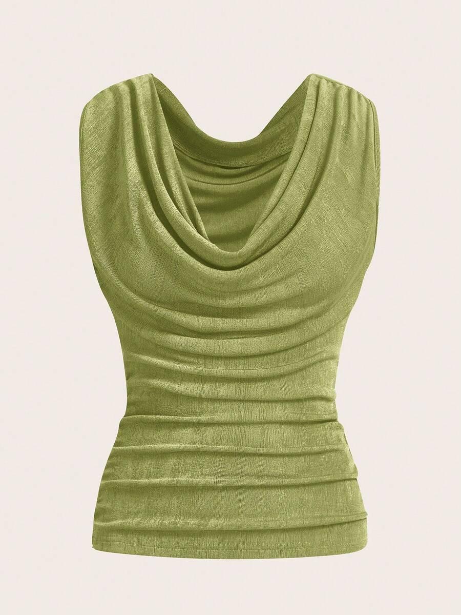 SHEIN ZIELONA BLUZKA BEZ RĘKAWÓW S06__L