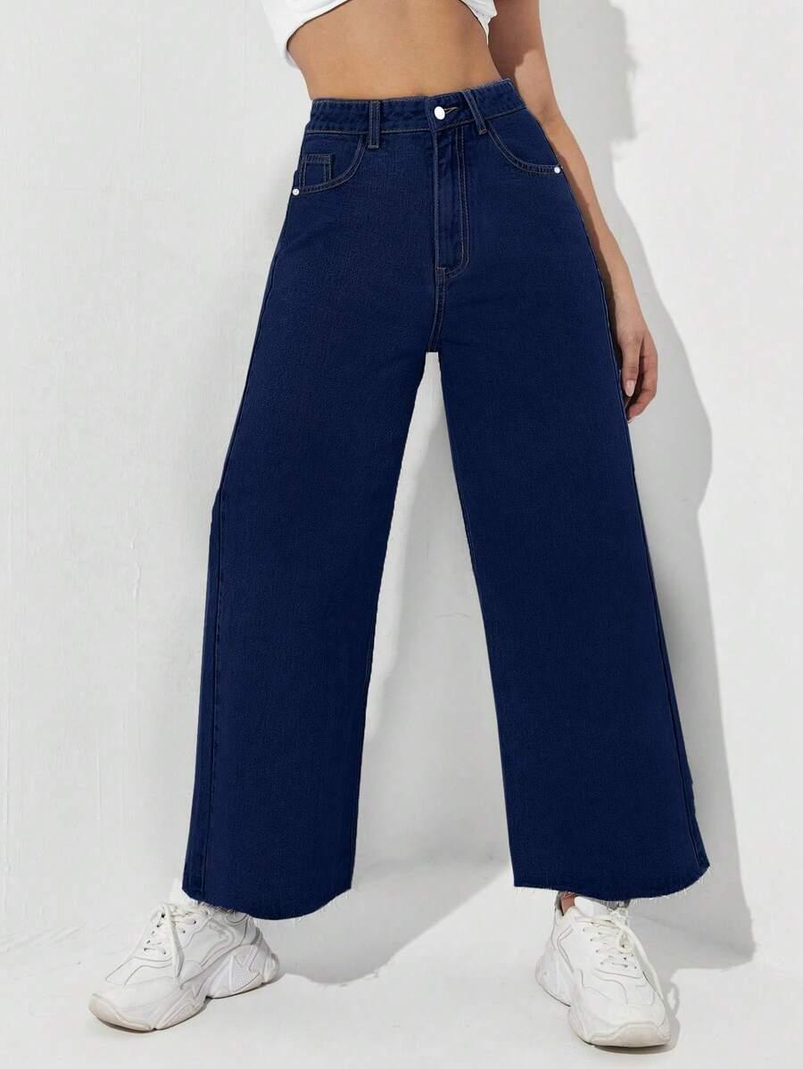 SHEIN GRANATOWE SPODNIE JEANS S06__XXL