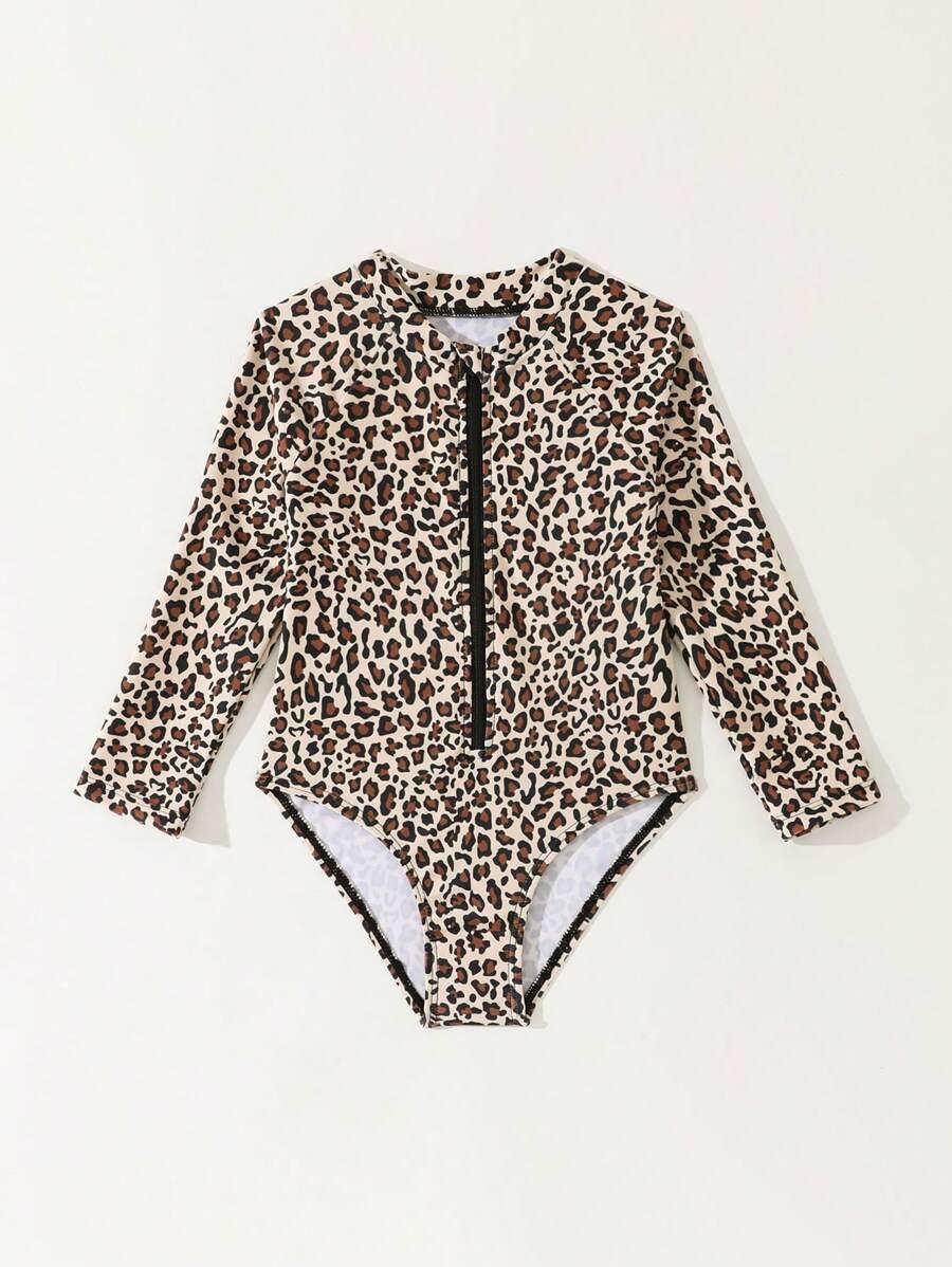 SHEIN JEDNOCZĘŚCIOWY STRÓJ KĄPIELOWY ANIMAL PRINT S09__110/116