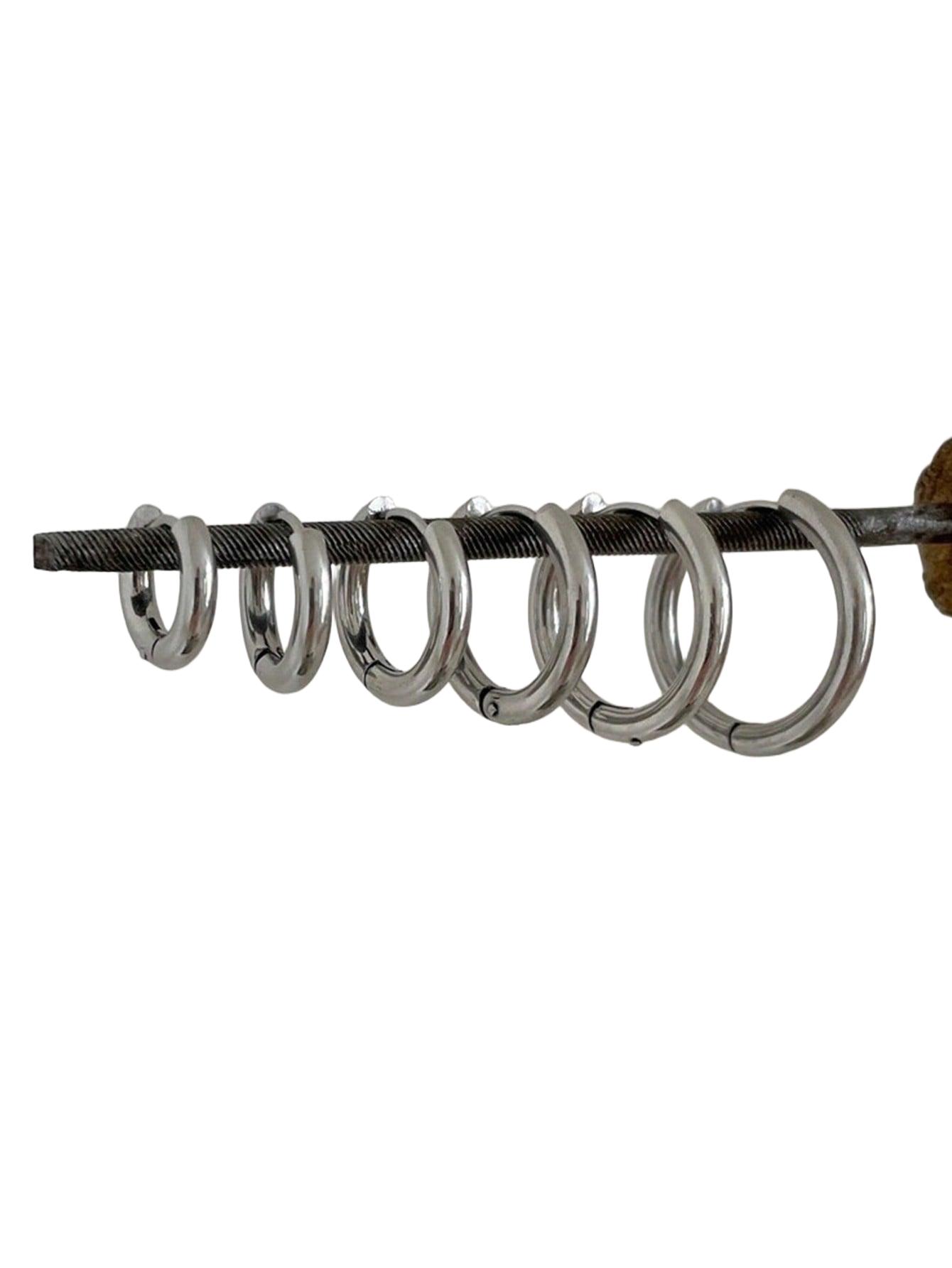 SHEIN SREBRNE KOLCZYKI PIERCING 7-PACK S07