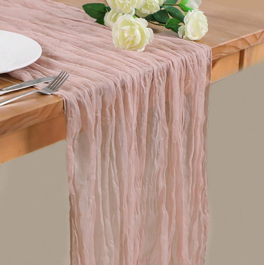 SHEIN RÓŻOWY BIEŻNIK NA STÓŁ S07__90X300