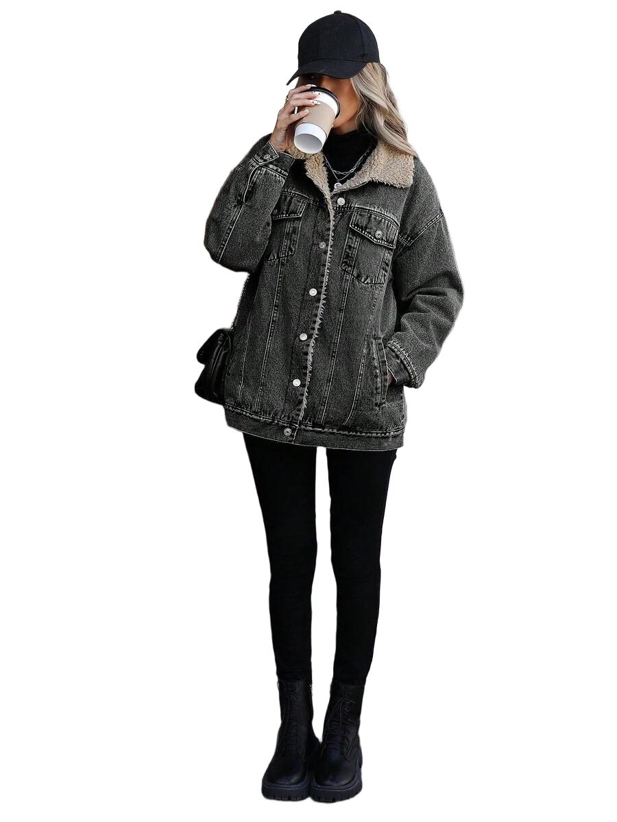 SHEIN SZARA KURTKA JEANS W01__M