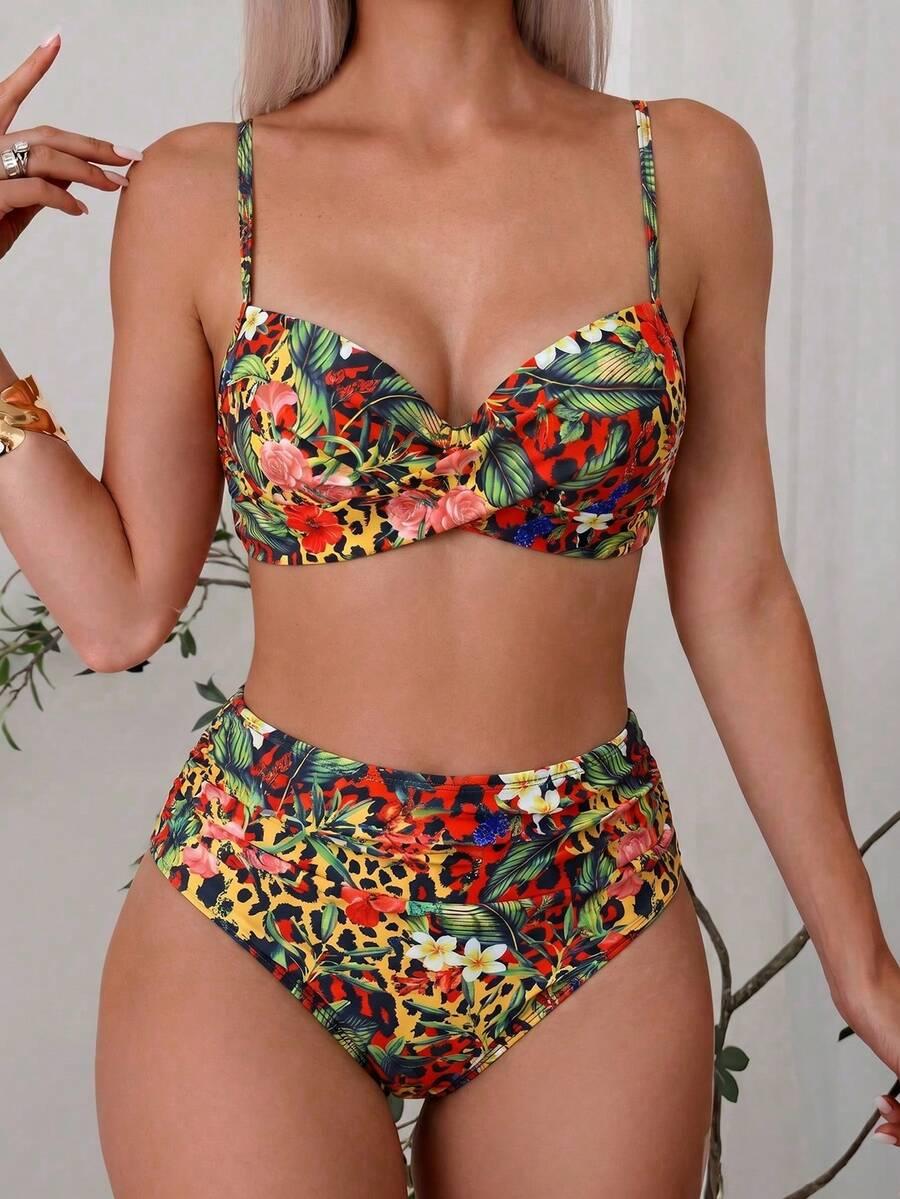 SHEIN DWUCZĘŚCIOWY STRÓJ KĄPIELOWY S09__L