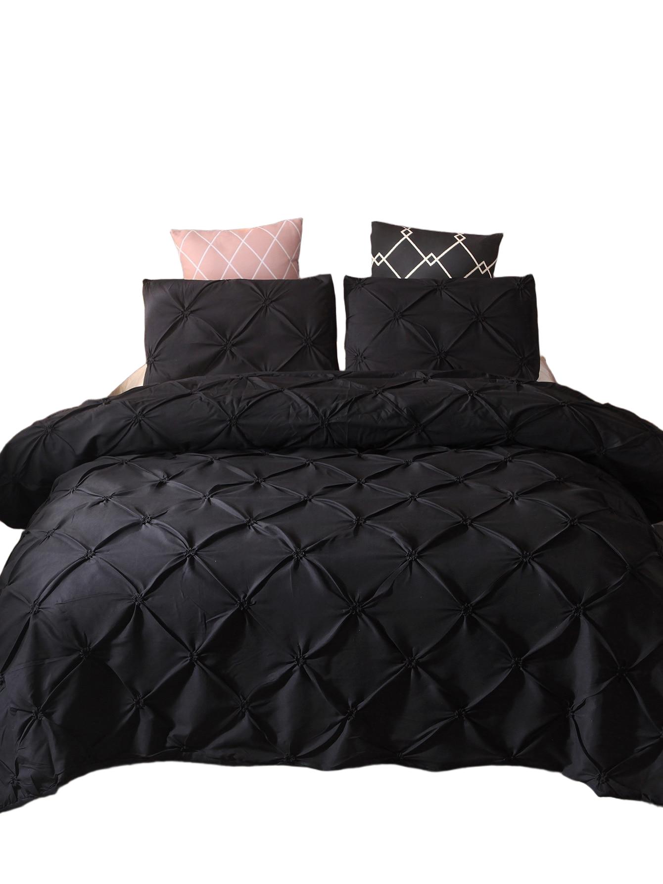 SHEIN CZARNY KOMPLET POŚCIELI S07__220X240CM