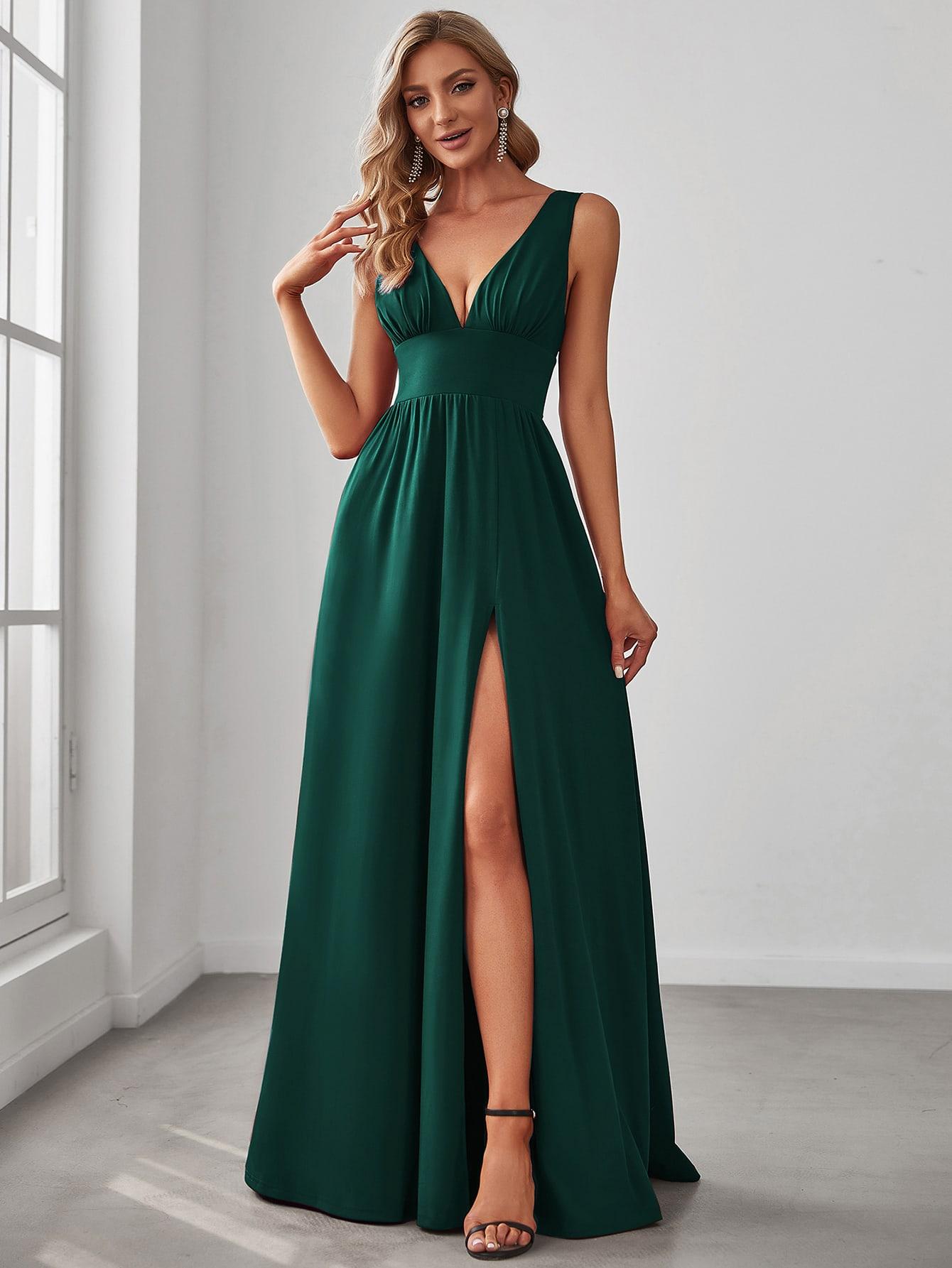 SHEIN ZIELONA MAXI SUKIENKA S06__XS