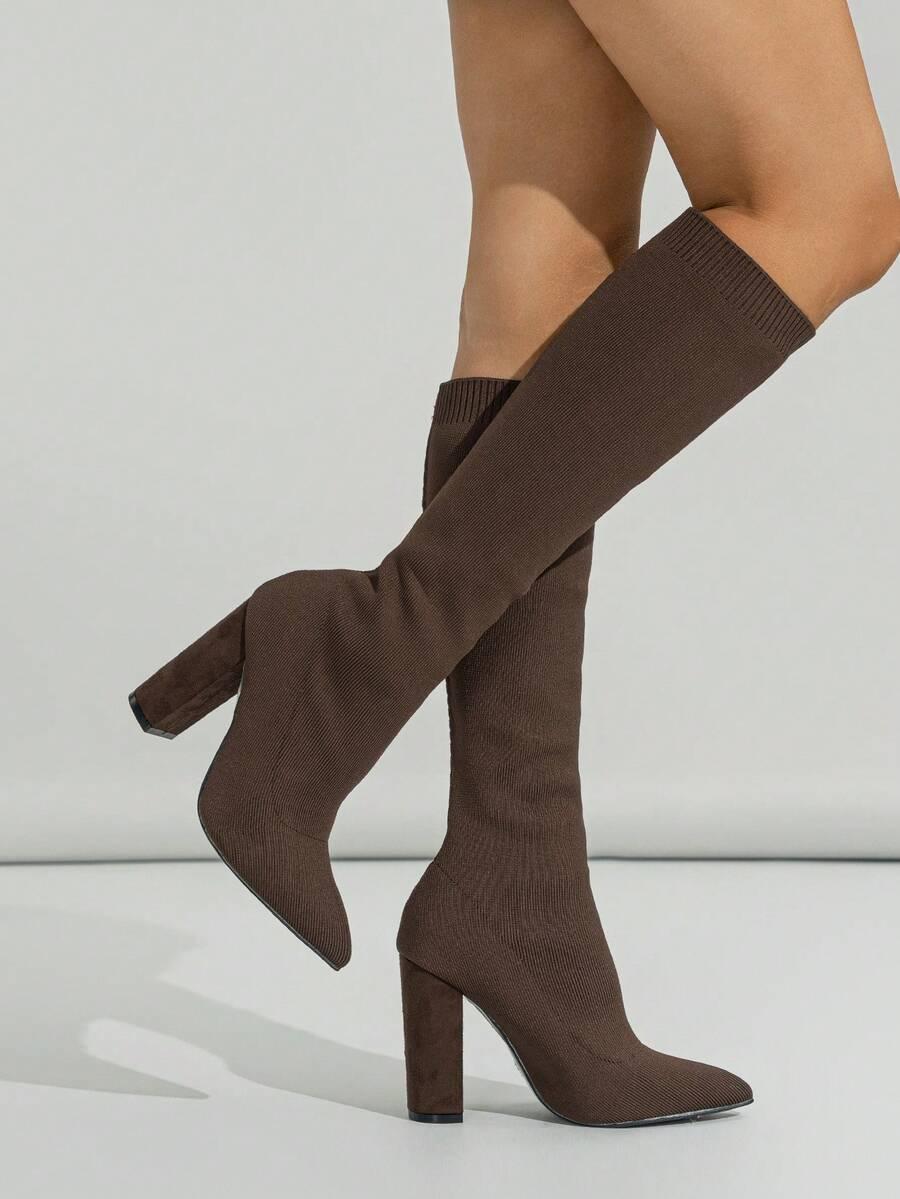 SHEIN BRĄZOWE KOZAKI OBCAS W01__39