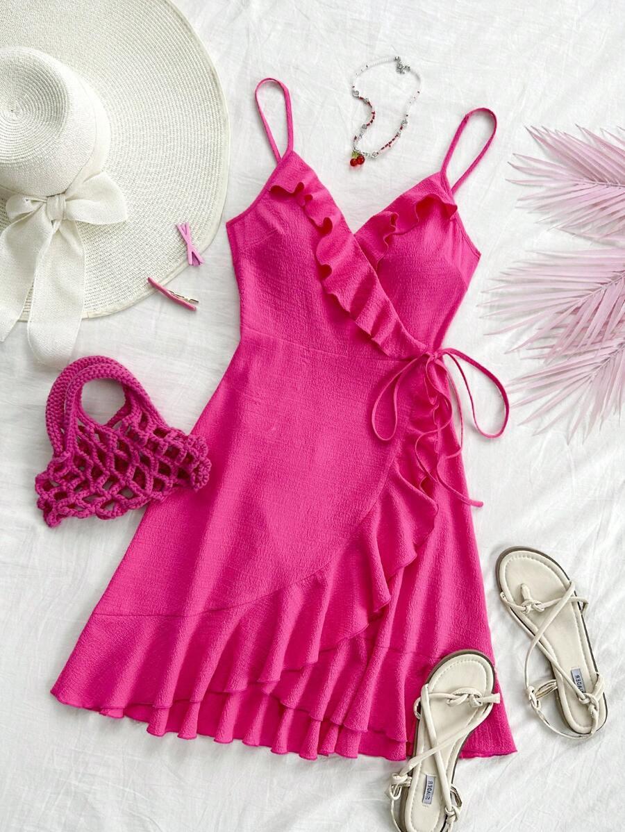 SHEIN RÓŻOWA MINI SUKIENKA S06__L