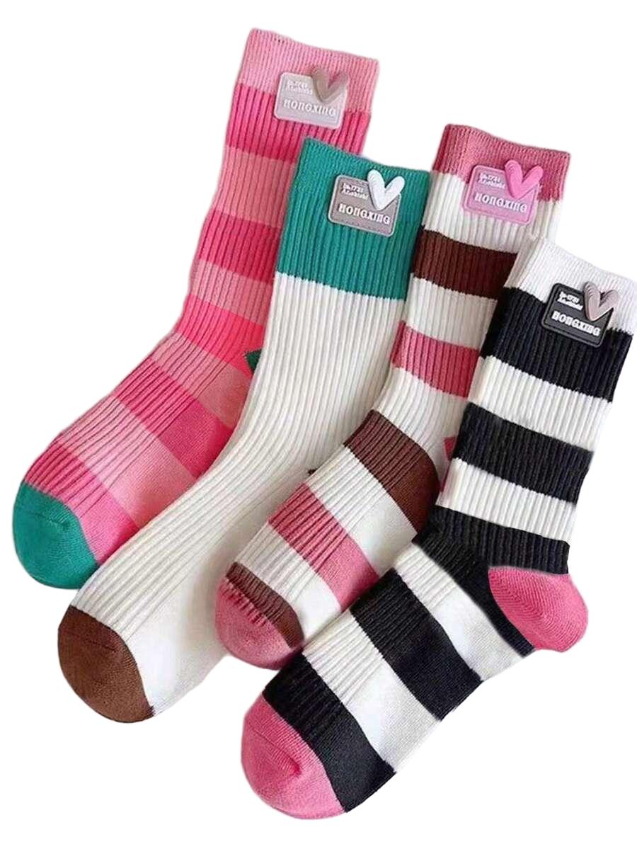 SHEIN SKARPETY PRĄŻKI 4-PACK S07__40-43