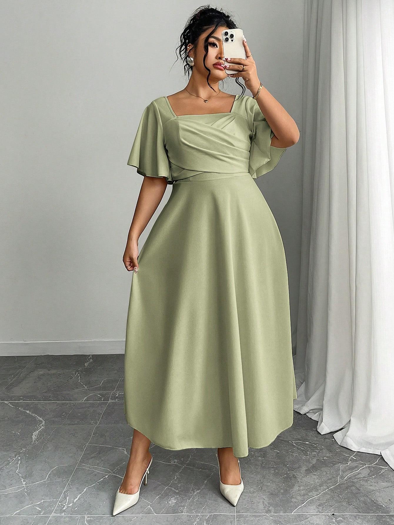 SHEIN ZIELONA MAXI SUKIENKA S06__50