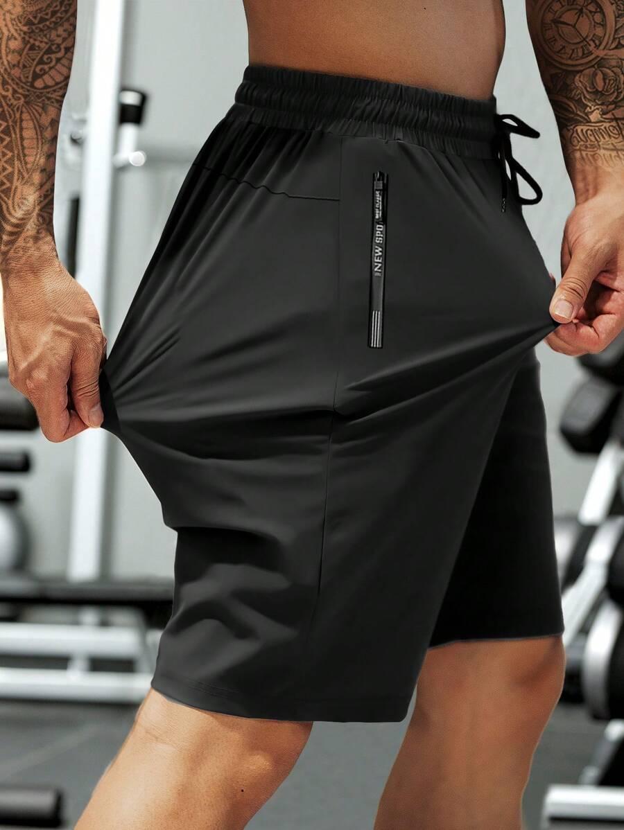 SHEIN CZARNE SPODENKI SPORTOWE S06__M