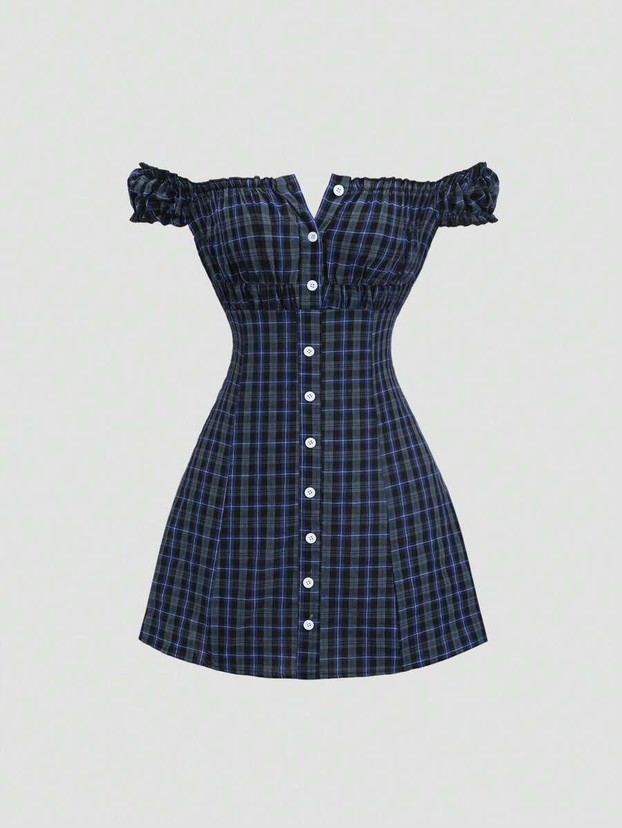 SWEETRA MINI SUKIENKA W KRATKĘ S06__L