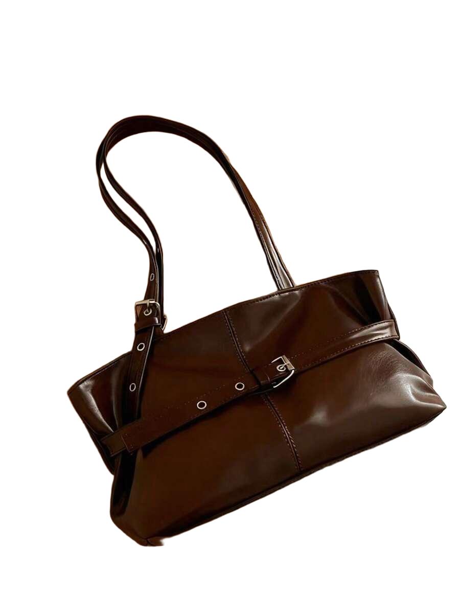 SHEIN BRĄZOWA TOREBKA IMITACJA SKÓRY S07__34X20