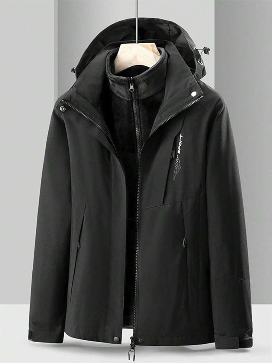 SHEIN CZARNA KURTKA KAPTUR W01__L