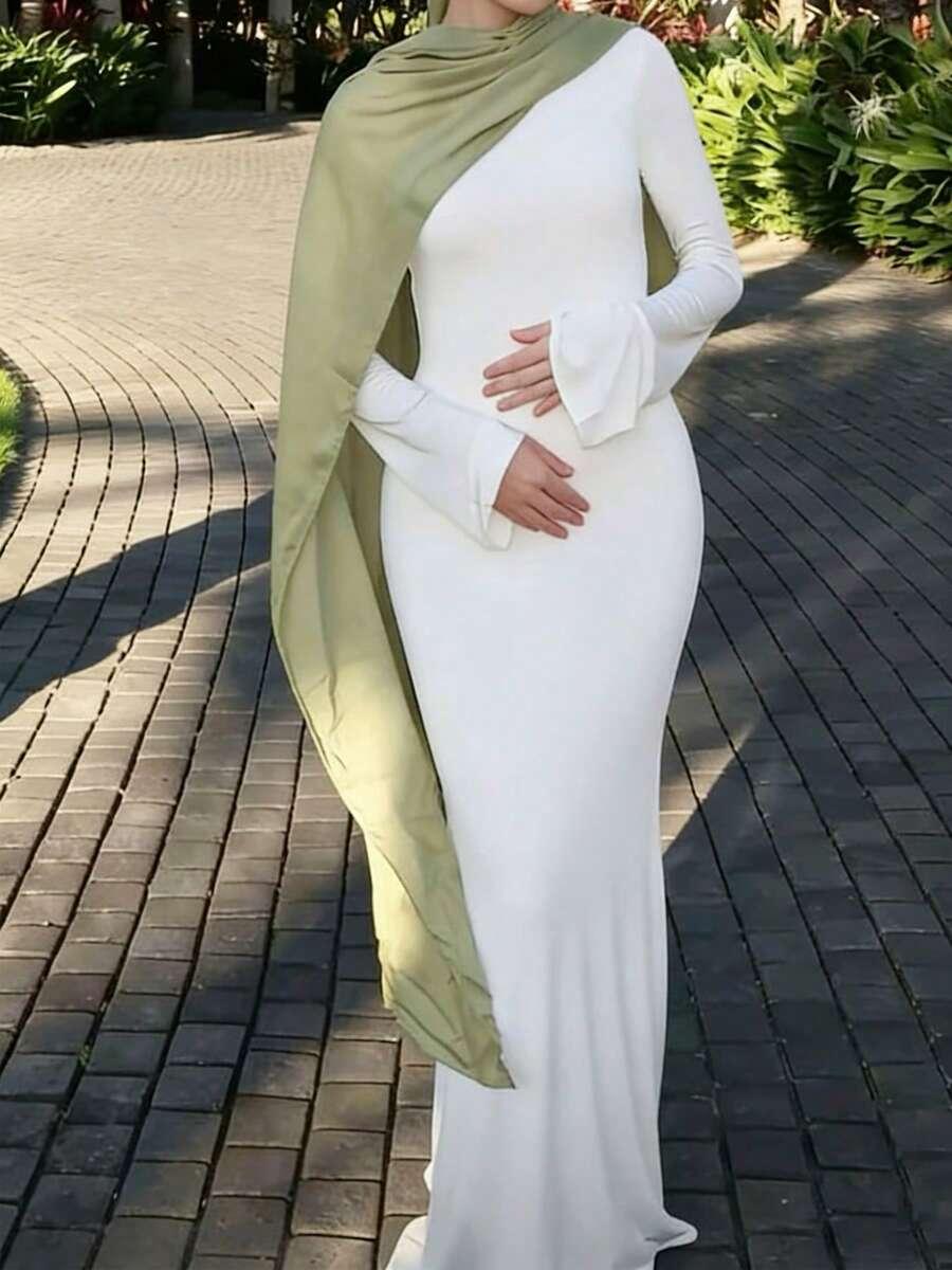 SHEIN BIAŁA MAXI SUKIENKA S06__S