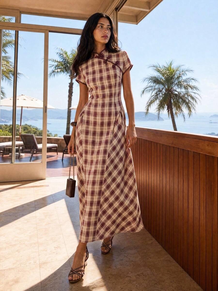 SHEIN SUKIENKA KRÓTKI RĘKAW S06__M