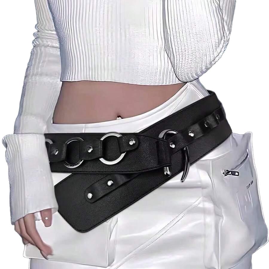 SHEIN CZARNY PASEK IMITACJA SKÓRY S07__90