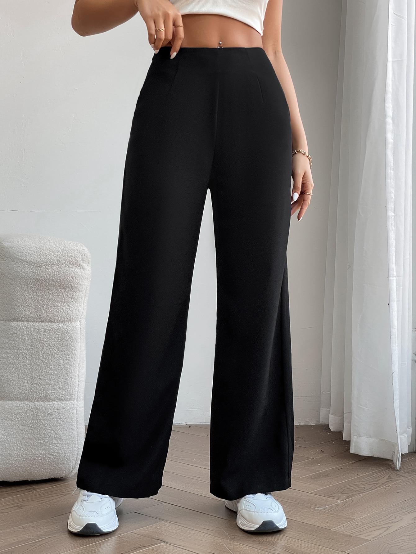 SHEIN CZARNE SPODNIE CASUAL S06__L