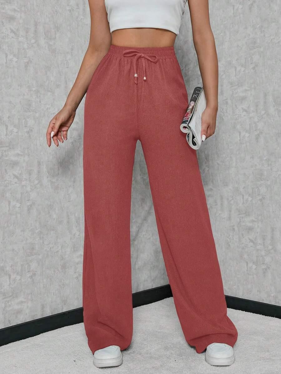 SHEIN RÓŻOWE SPODNIE CASUAL S06__L