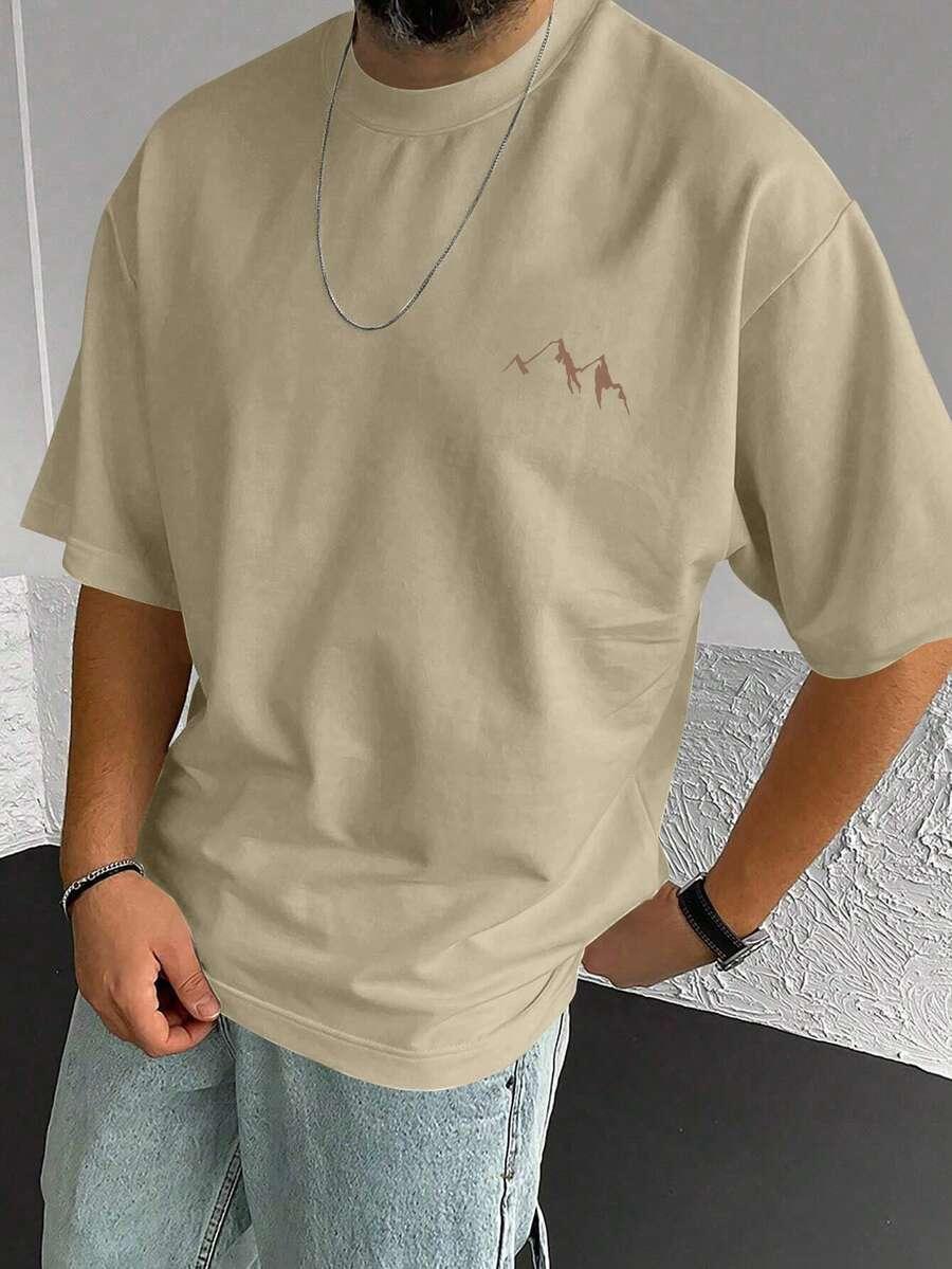 SHEIN BEŻOWY T-SHIRT BASIC S06__XXL