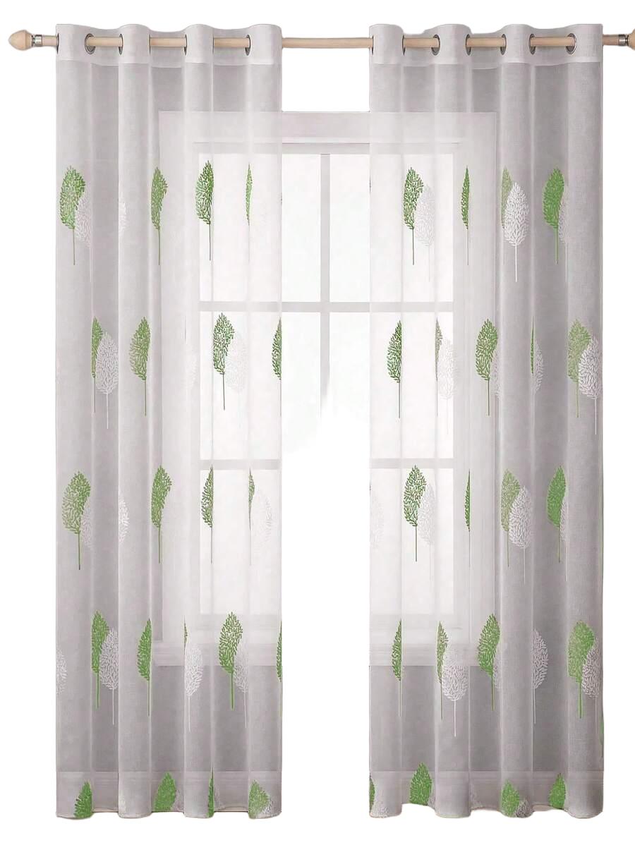 SHEIN BIAŁA FIRANA WZÓR 1-PACK S07__140X260CM
