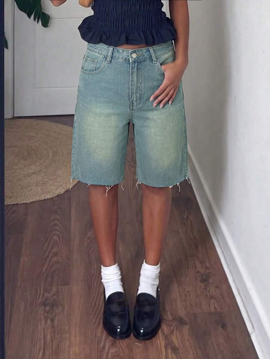 SHEIN NIEBIESKIE JEANSOWE SPODENKI S06__S