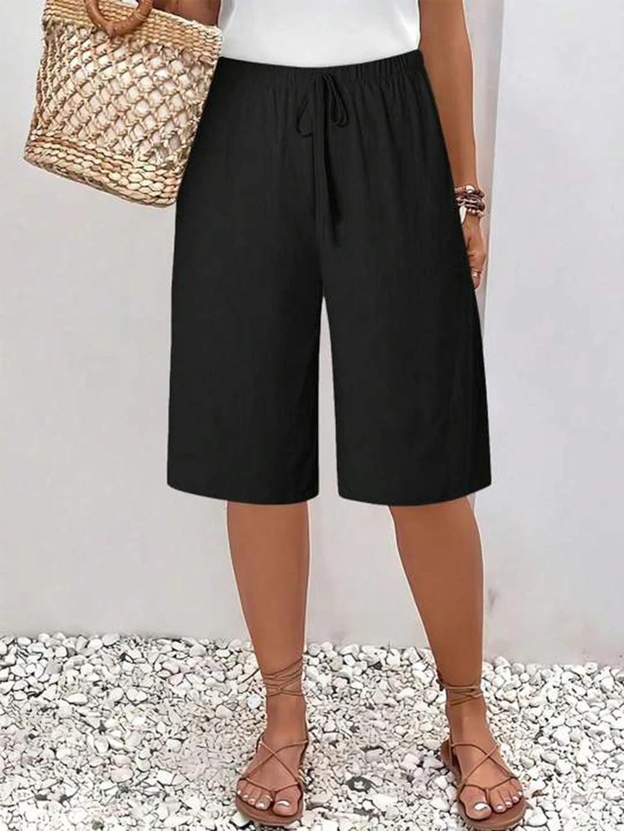 SHEIN CZARNE SPODENKI CASUAL