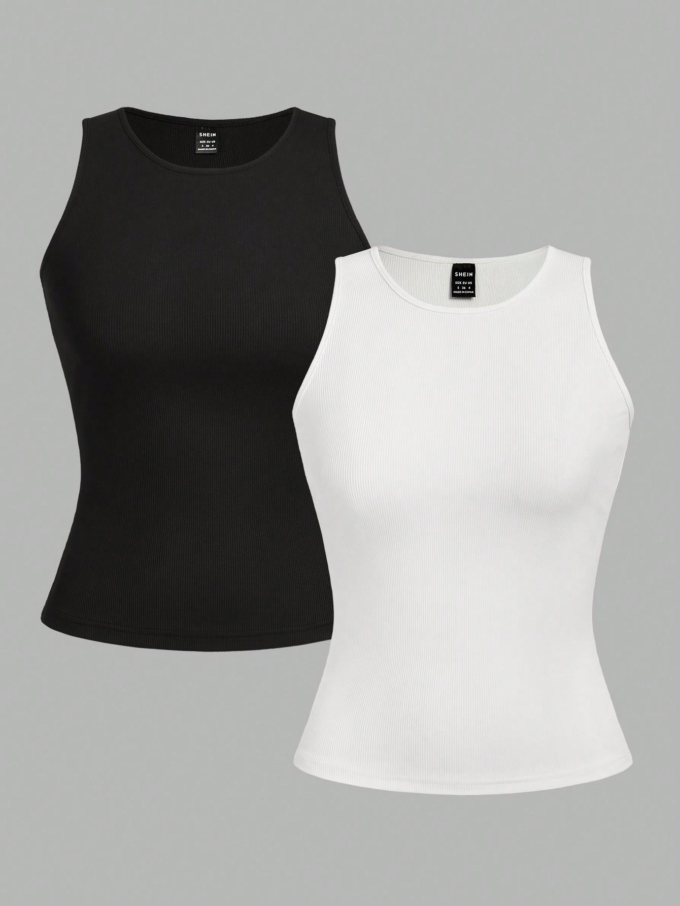 SHEIN TOP BEZ RĘKAWÓW 2-PACK PK01__M