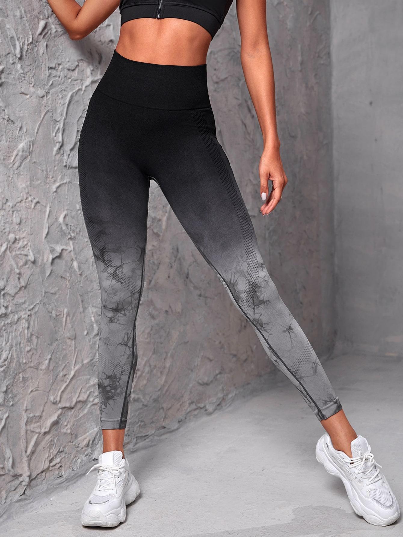 SHEIN SPORTOWE LEGGINSY TIE DYE S06__S