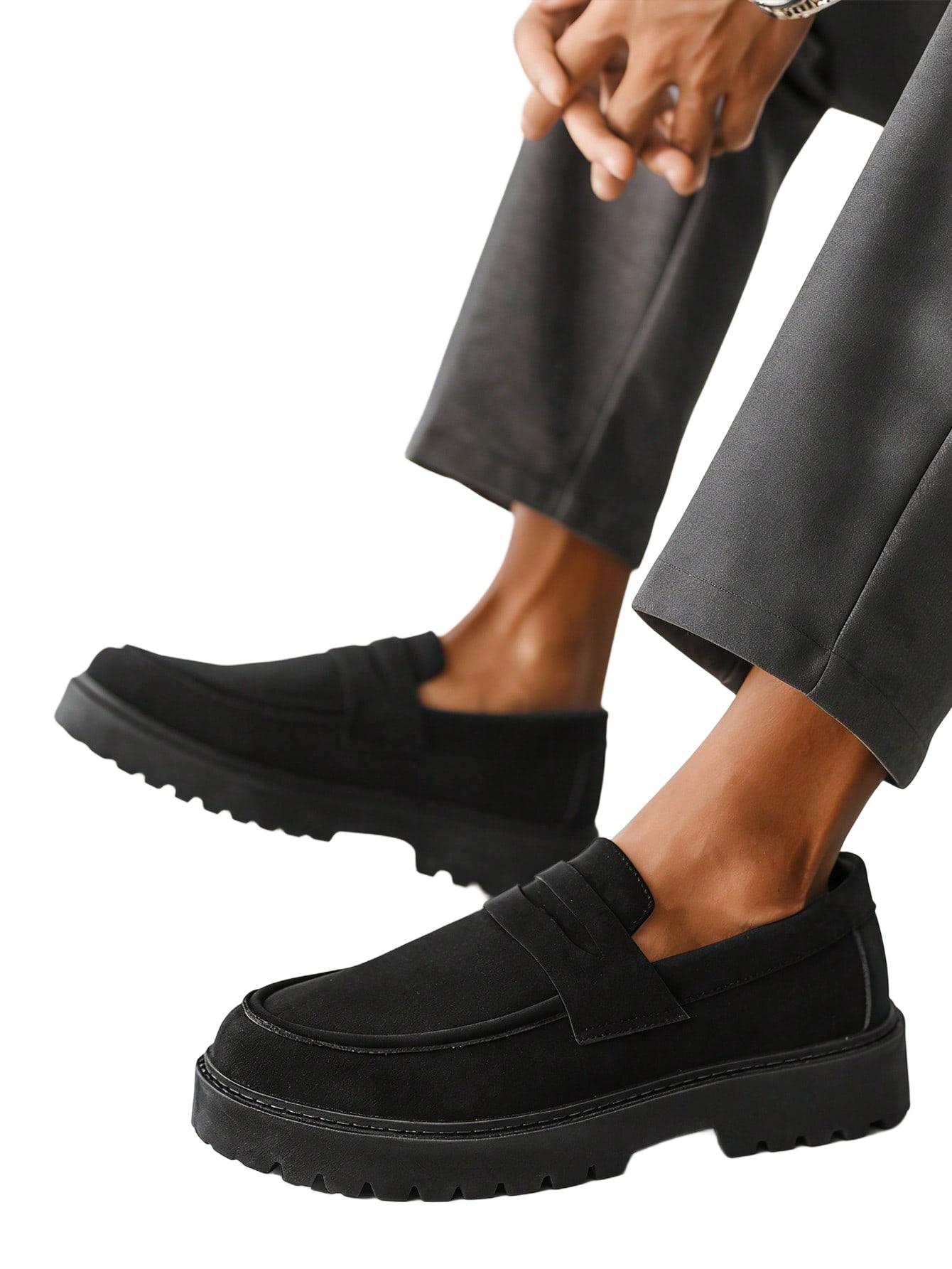 SHEIN KLASYCZNE CZARNE MOKASYNY S06__44