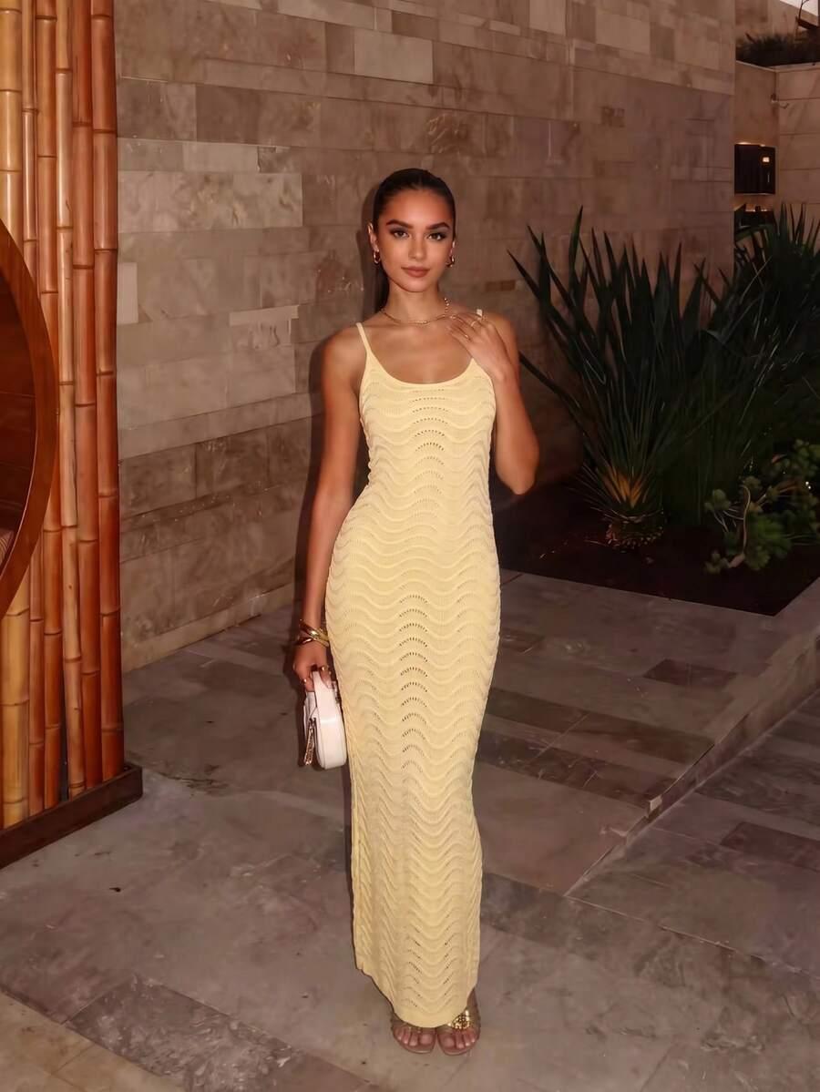 SHEIN ŻÓŁTA MAXI SUKIENKA S06__M