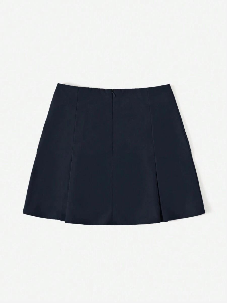 SHEIN GRANATOWA MINI SPÓDNICA S06__S