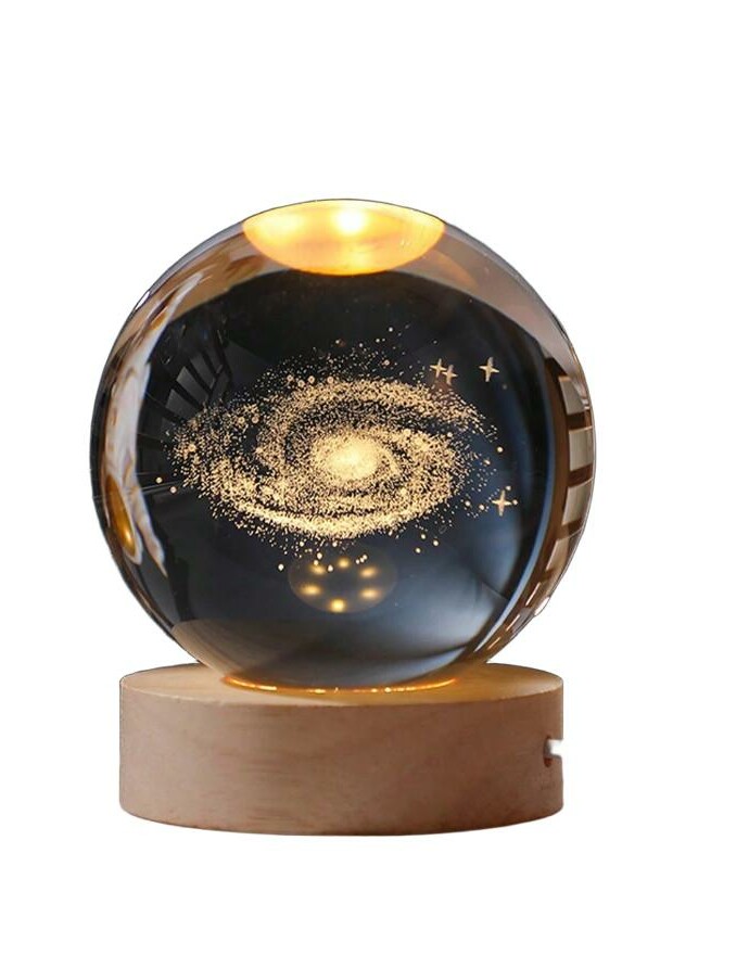 SHEIN KRYSZTAŁOWA KULA LED SATURN S07__6X6CM