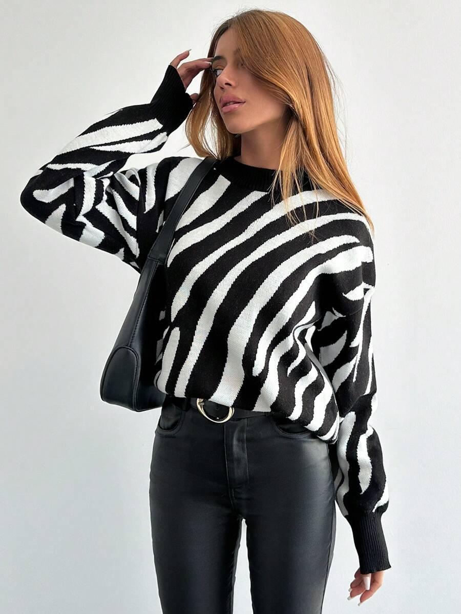 SHEIN SWETER ANIMAL PRINT S06__M