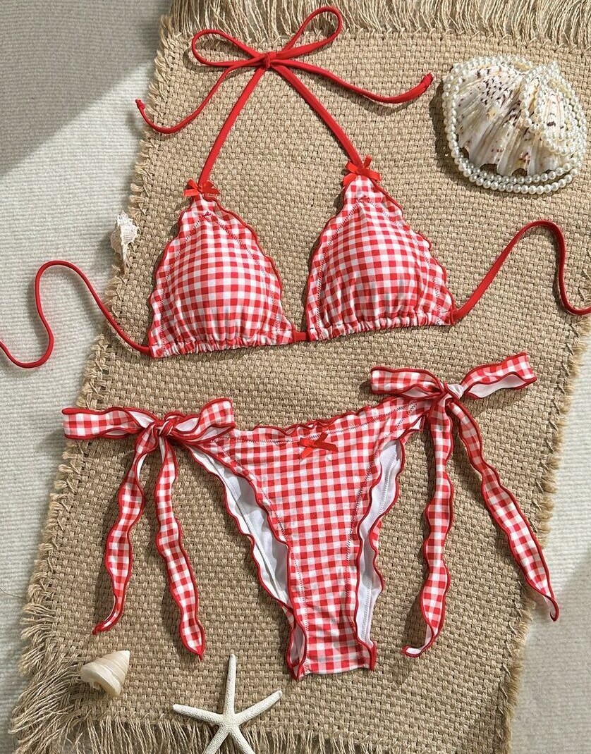SWIM MOD KOMPLET BIKINI WZÓR KRATKA S09__XS
