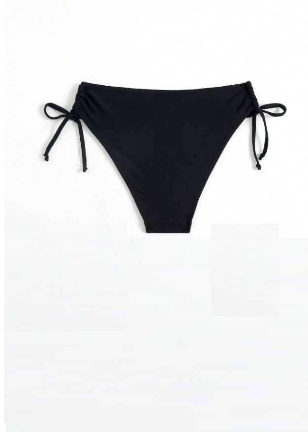 SHEIN CZARNY DÓŁ OD BIKINI WIĄZANIE PK01__M