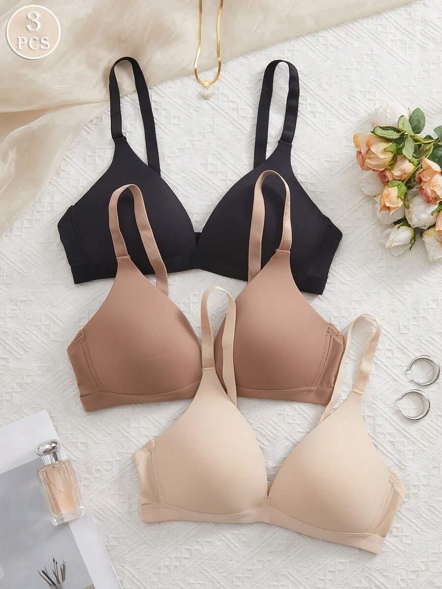 SHEIN BIUSTONOSZ BEZ FISZBIN 3-PACK