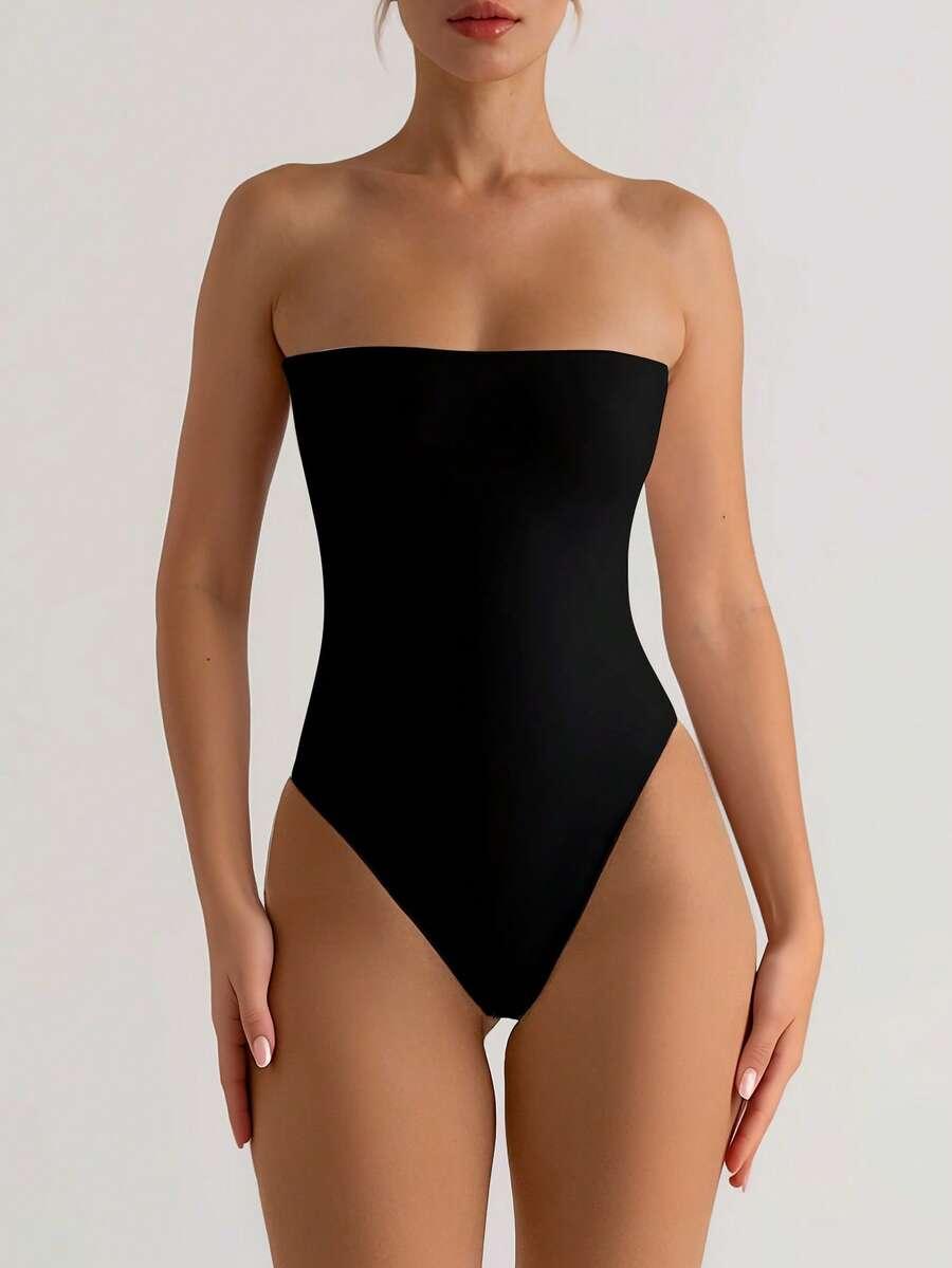 SHEIN CZARNE BODY ODKRYTE RAMIONA S06__XS