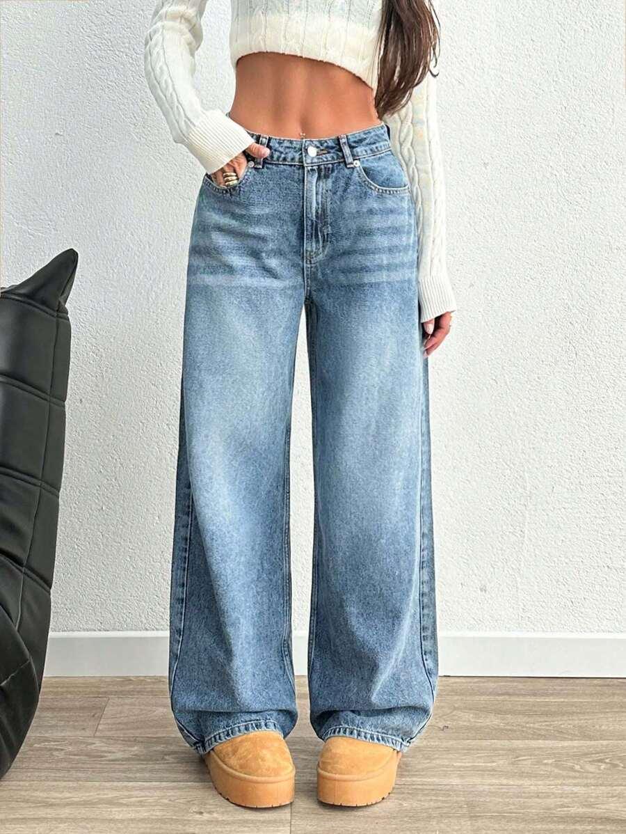 SHEIN NIEBIESKIE SPODNIE JEANS S06__M