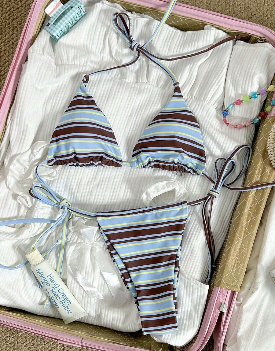 SHEIN DWUCZĘŚCIOWY STRÓJ KĄPIELOWY S09__L
